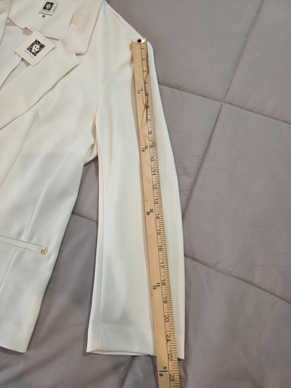 Anne Klein Off White Open-Front Blazer Jacket Size L NWT - Picture 9 of 15